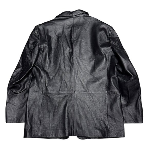 CROFT & BARROW GENUINE LEATHER Designer Business Casual Coat Jacket Mens XL - Picture 4 of 7